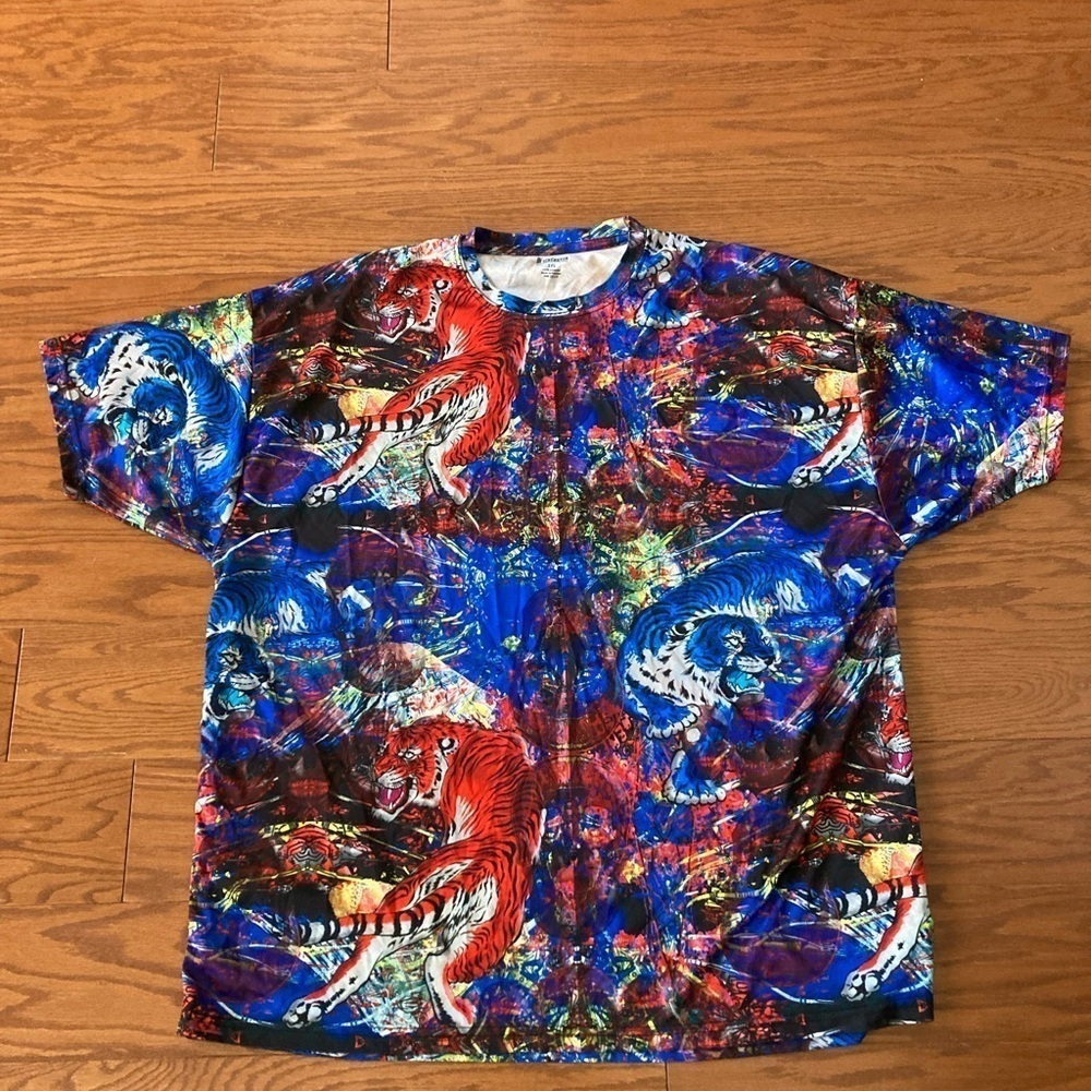 Black Canyon Shirt Mens 3XL Outfitters Short Sleeve Wild Animal Tigers
